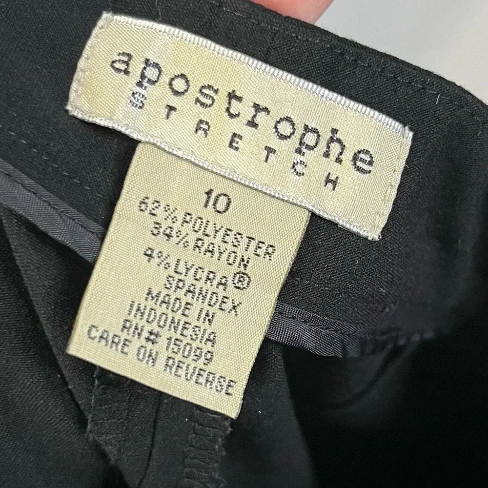 Apostrophe Y2K Black Bootcut Leg Dress Pants 10